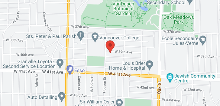 map of 1278 W 39TH AVENUE